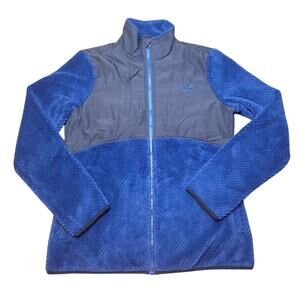 Fila Sport Women’s Sherpa Fleece Jacket Blue Black M Full Zip – Lightweight